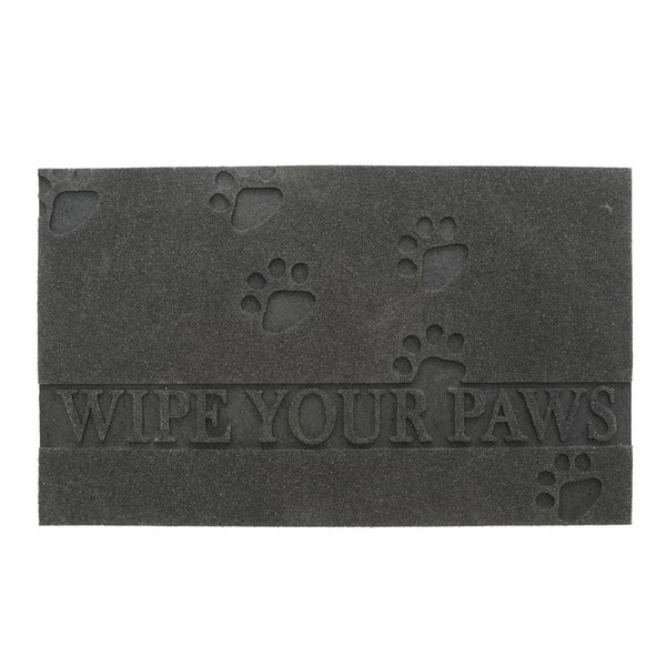 Stephan Roberts Home Stephan Roberts Home 30N-18RM62-06 18 x 30 in. Recycled Rubber Doormat - Wipe Your Paws 30N-18RM62-06